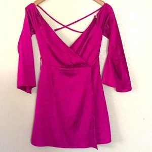 About us fuschia dress
